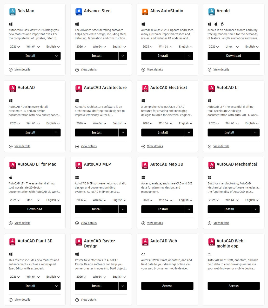 AutoDesk All Apps (Officially Licensed) (for all Windows, macOS, Android, iOS, Linux devices) 2018 to 2026 All Versions (3 devices, 3-year subscription)