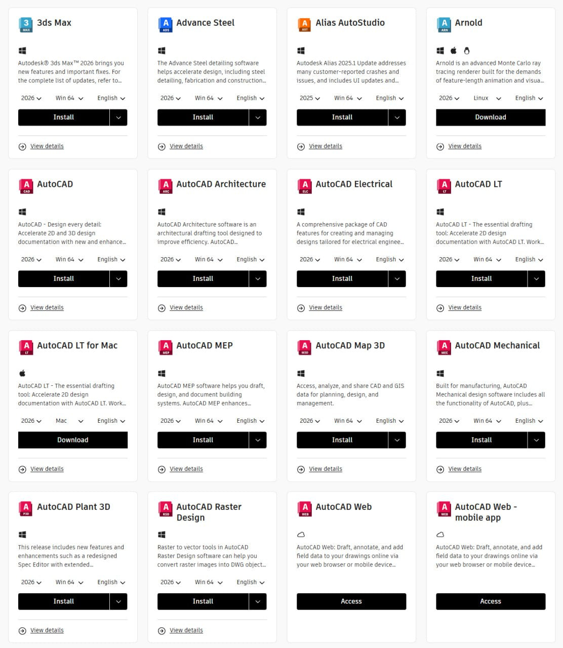 AutoDesk All Apps (Officially Licensed) (for all Windows, macOS, Android, iOS, Linux devices) 2018 to 2026 All Versions (3 devices, 3-year subscription)