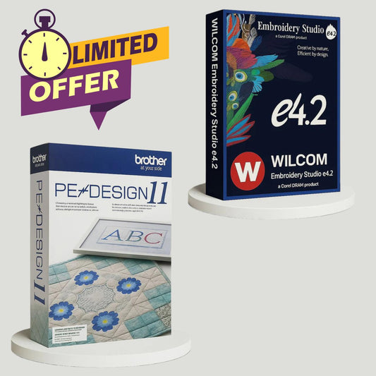 Wilcom Embroidery Studio e4.2 + Brother PE-Design 11 – Complete Professional Embroidery Design Suite | Limited Time Offer