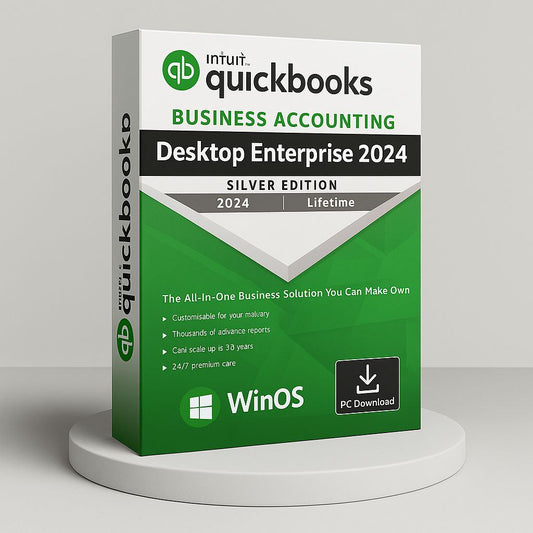 Intuit QuickBooks Desktop Enterprise 2024 Silver Edition – Business Accounting &amp; Financial Management Software | Lifetime Access | Windows | Digital Download